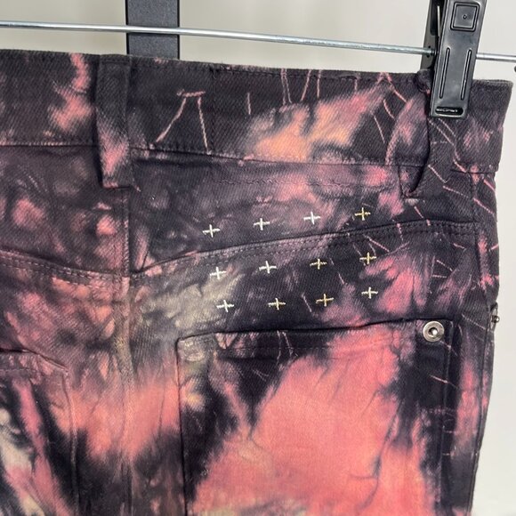 Ksubi Skinny Jeans 26 Multicolor Tie Dye Acid Wash Stretch High Rise USA Made - Picture 4 of 10